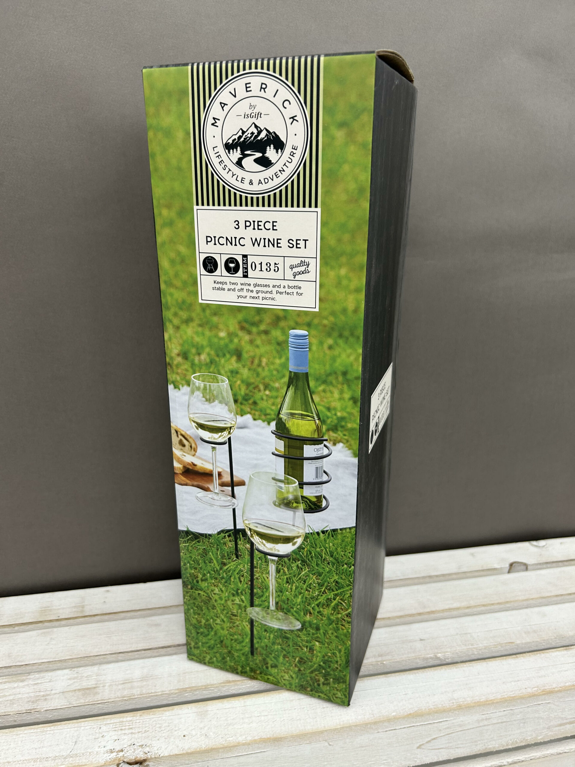 Picnic Wine Set 3 Piece Black Campbell & Bradley Flowers